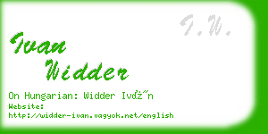 ivan widder business card